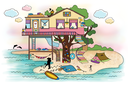 Number 2 house in an island with a couple.